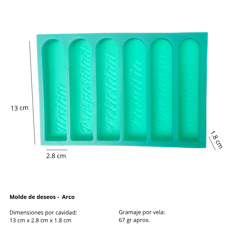 Molde velas de los deseos intensiones Arco
