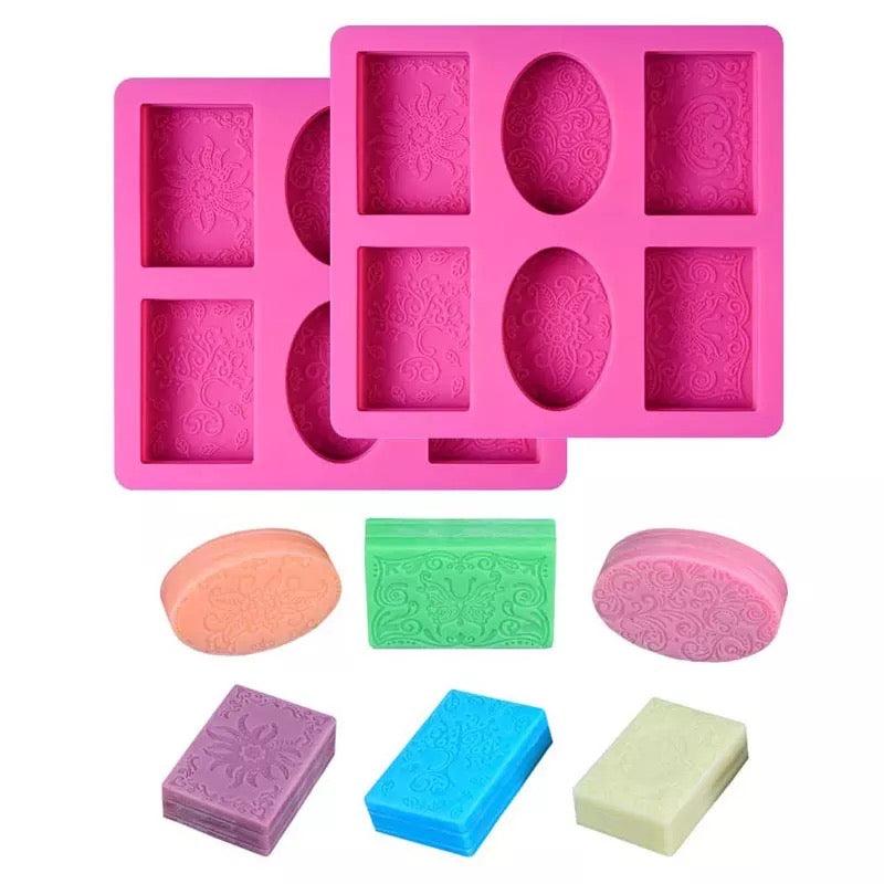 Molde 2 ovalado 4 rectangular fondo plano diseños