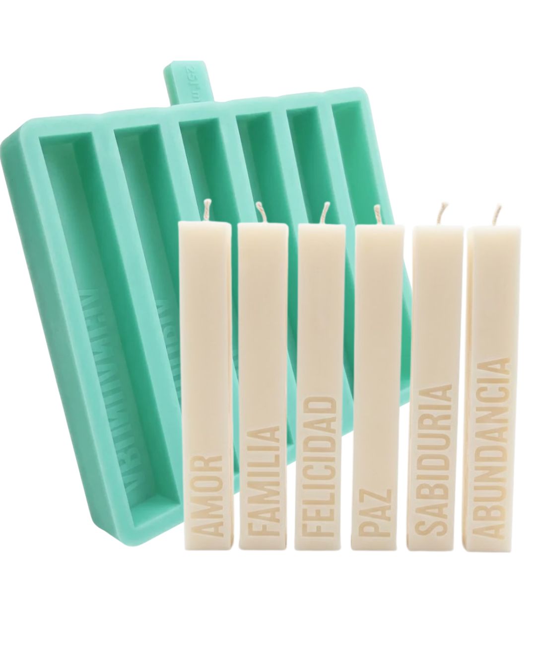 Molde velas de los deseos intenciones rectangular 6 deseos - Opción 1