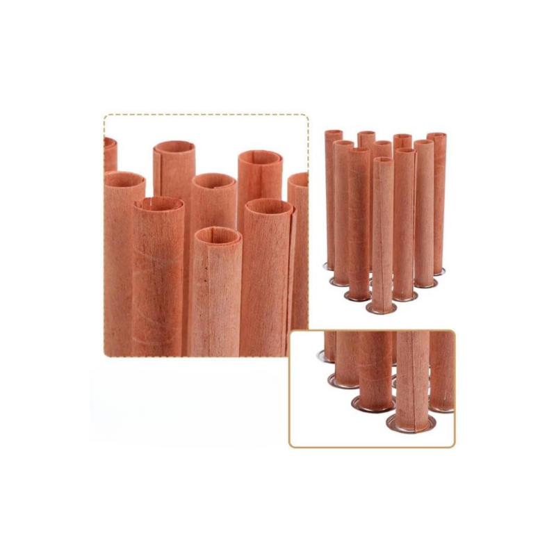 Pabilo de madera tubular para velas
