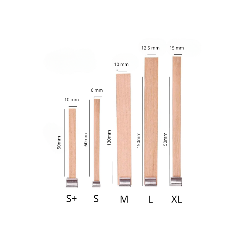 Pabilo de madera sencillo para velas