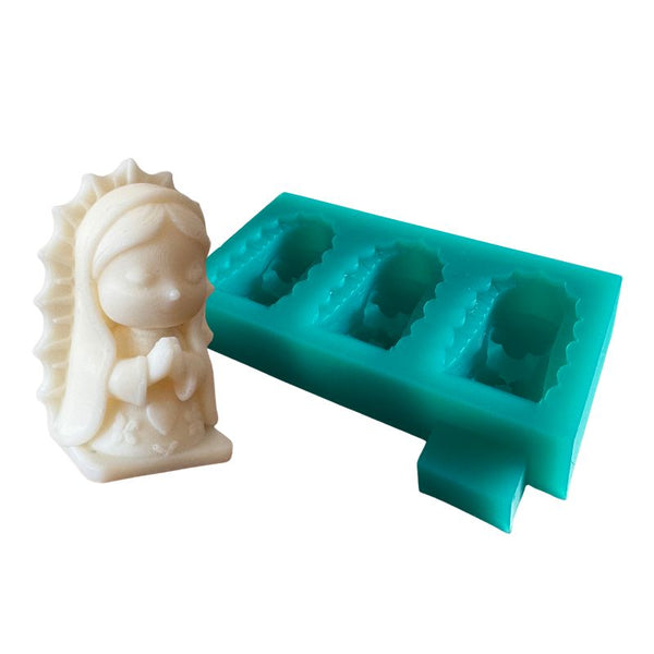Molde Virgen de Guadalupe Mini – Silicona 3 Cavidades