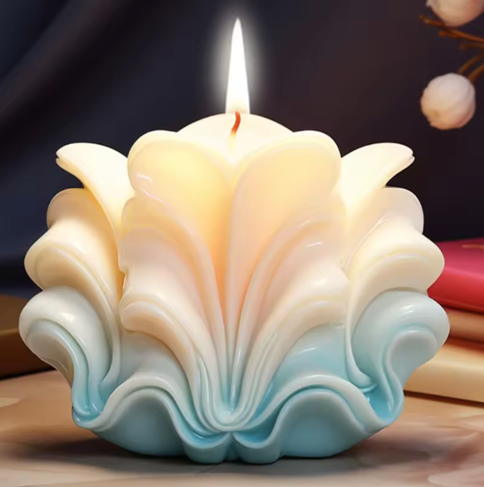 Molde silicona velas formas conchas 2