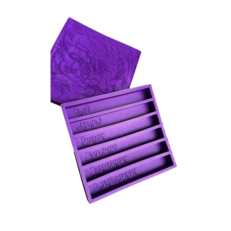 Molde velas de los deseos intensiones rectangular letra cursiva