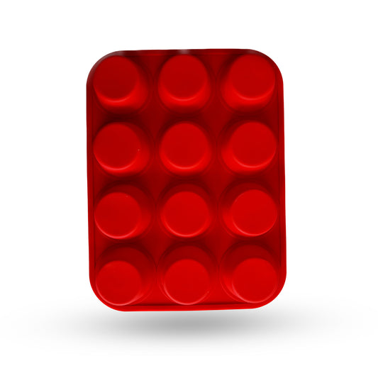 Molde silicona cupcakes fondo plano 12 cavidades