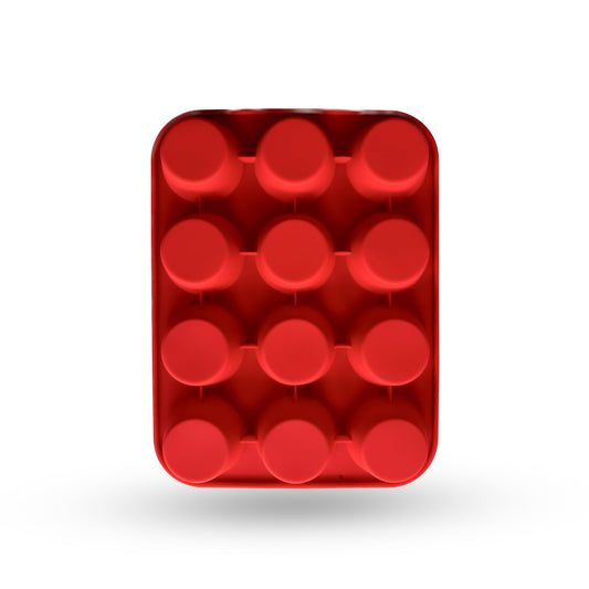 Molde silicona tipo cupcakes de 12 cavidades