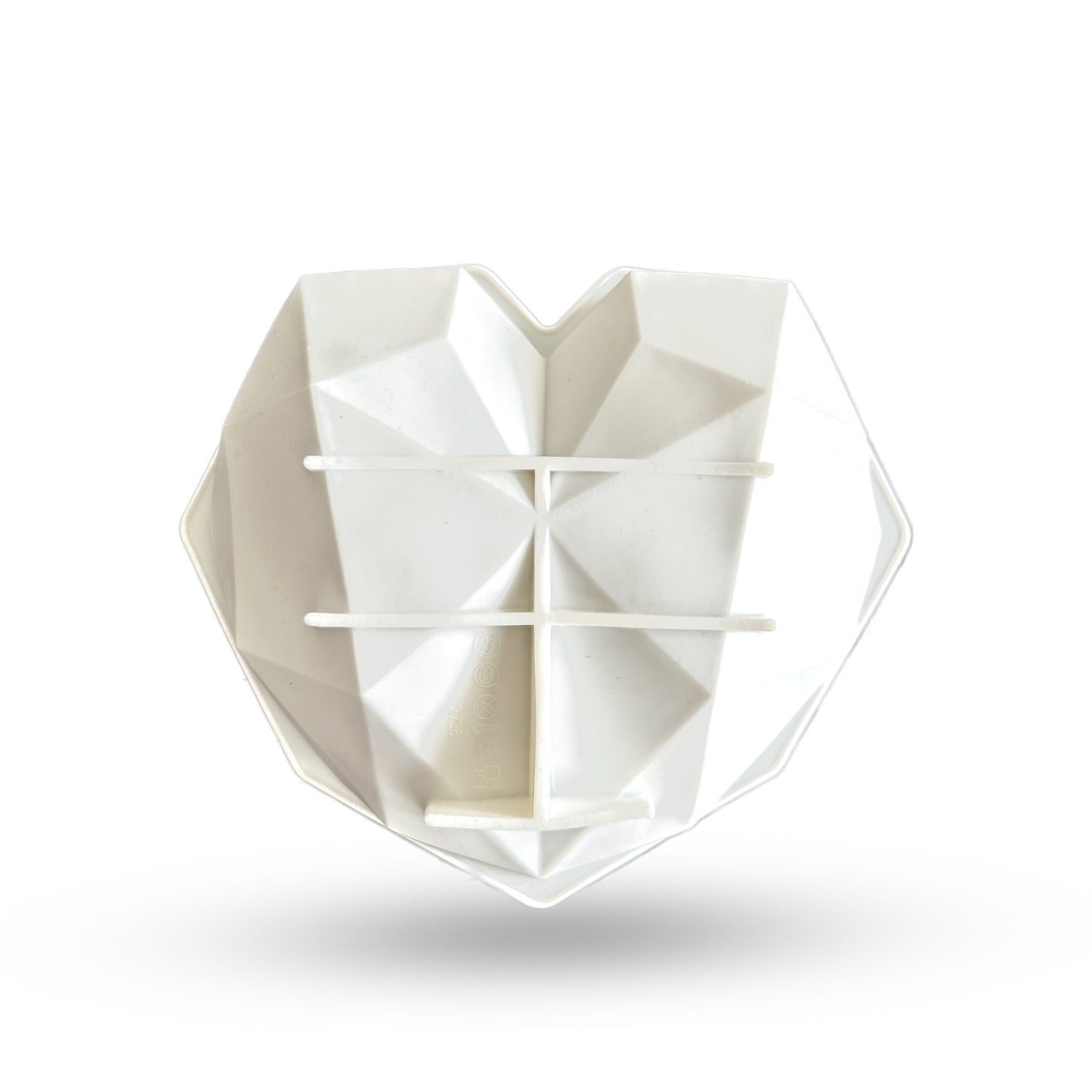 Molde corazón geometrico con refuerzos