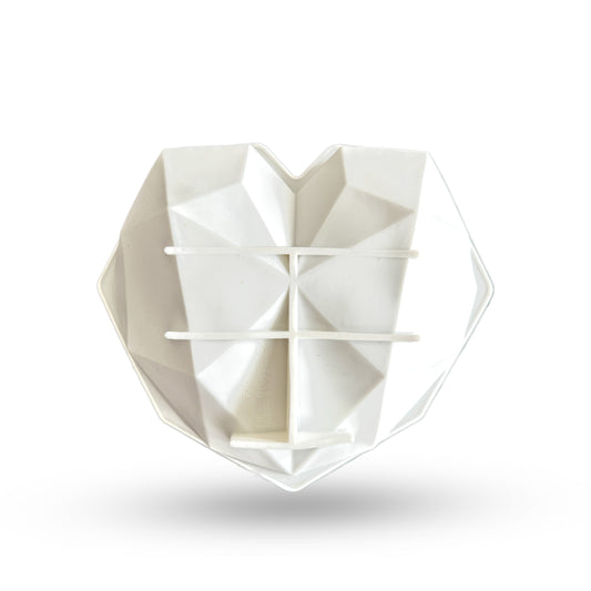 Molde corazón geometrico con refuerzos