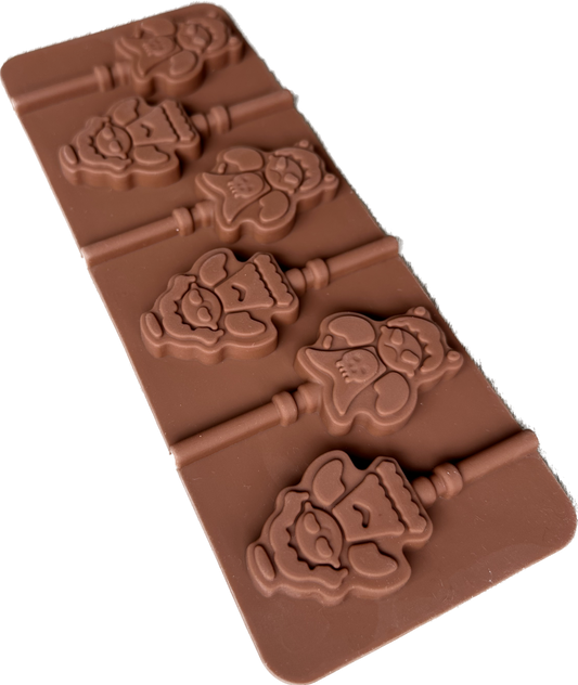 Molde de silicona para paleta tipo chupeta en forma de angel