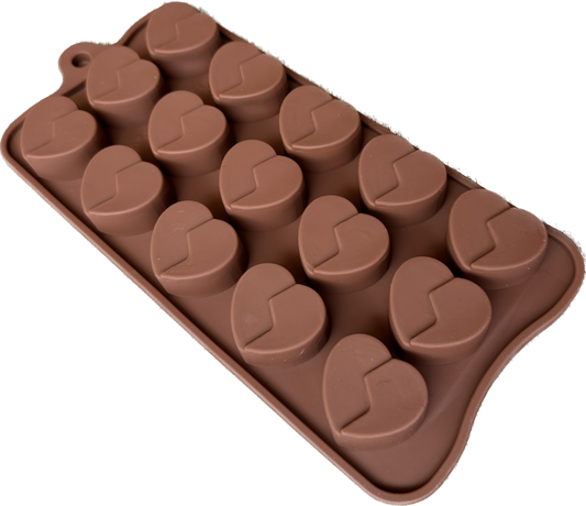 Molde silicona bombones de chocolate forma corazón