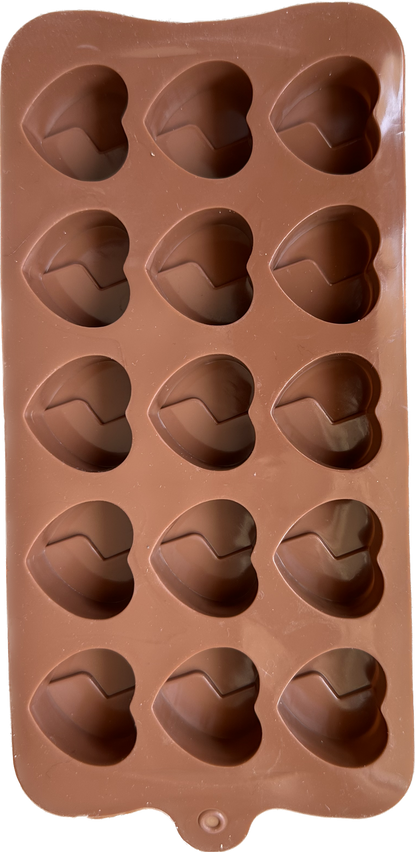 Molde silicona bombones de chocolate forma corazón