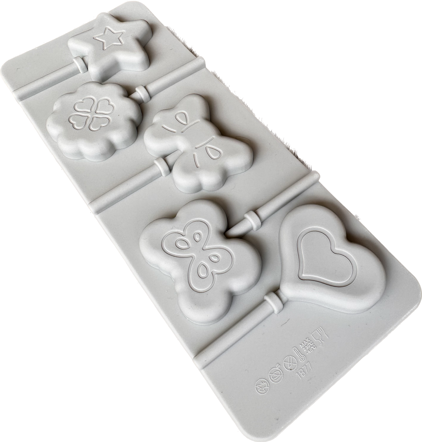 Molde de silicona para paleta tipo chupeta 5 formas