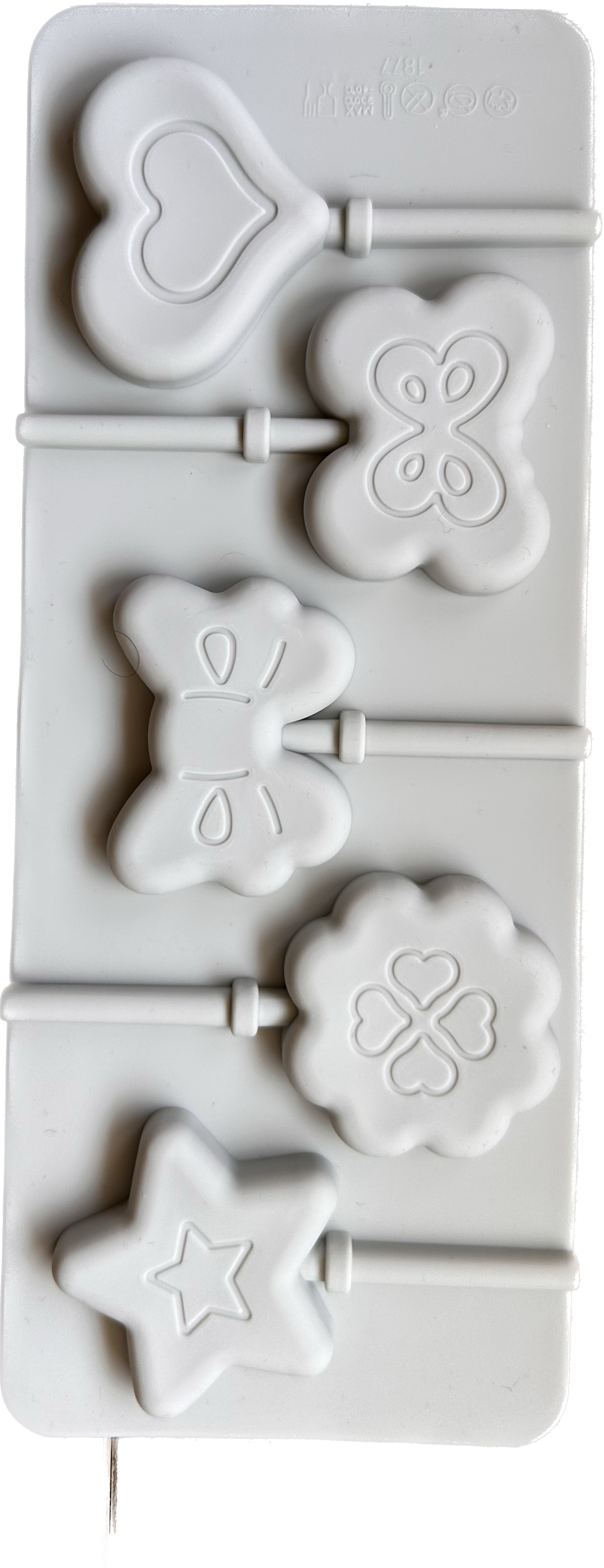 Molde de silicona para paleta tipo chupeta 5 formas