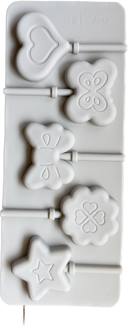 Molde de silicona para paleta tipo chupeta 5 formas