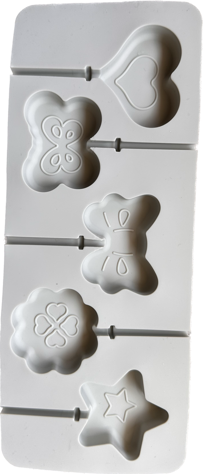 Molde de silicona para paleta tipo chupeta 5 formas