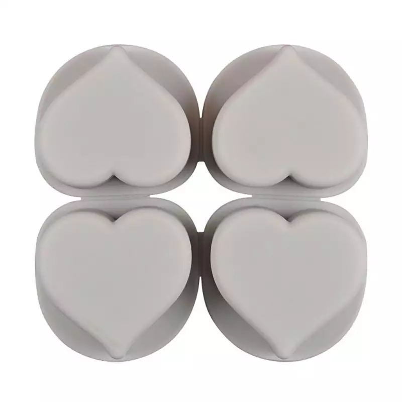 Molde corazon x 4 cavidades