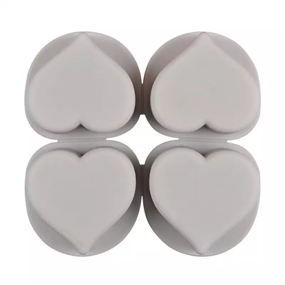 Molde corazon x 4 cavidades