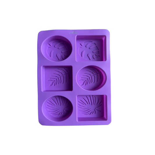 Molde rectangular ovalado fondo hojas