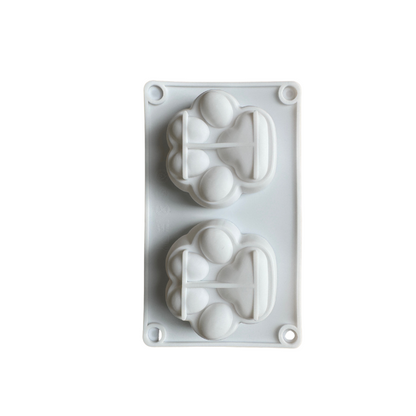 Molde huellitas perritos 2 cavidades