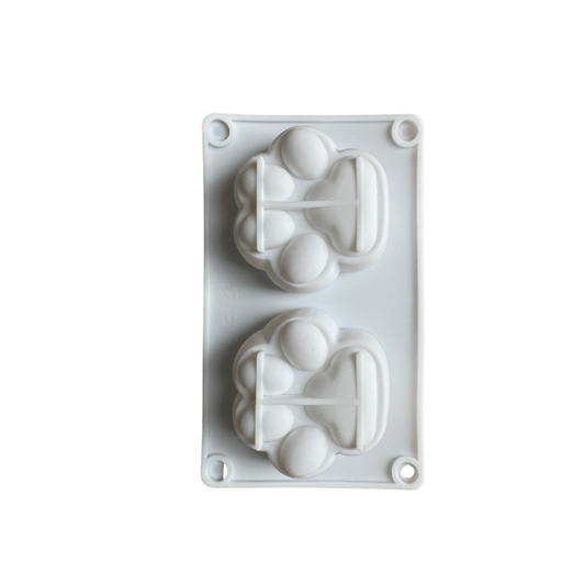 Molde huellitas perritos 2 cavidades