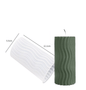 Molde silicona vela cilindrico patron lineas verticales curvas
