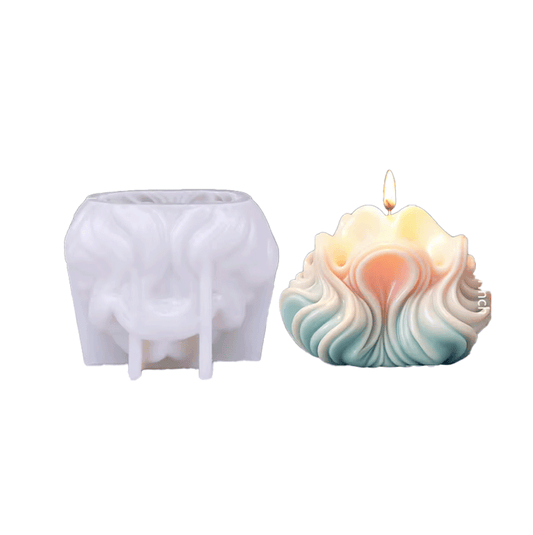 Molde silicona velas formas conchas 4