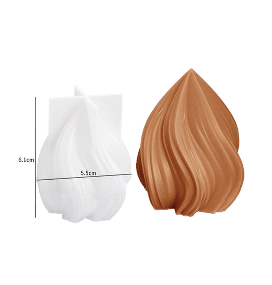 Molde silicona vela llama de fuego mediana