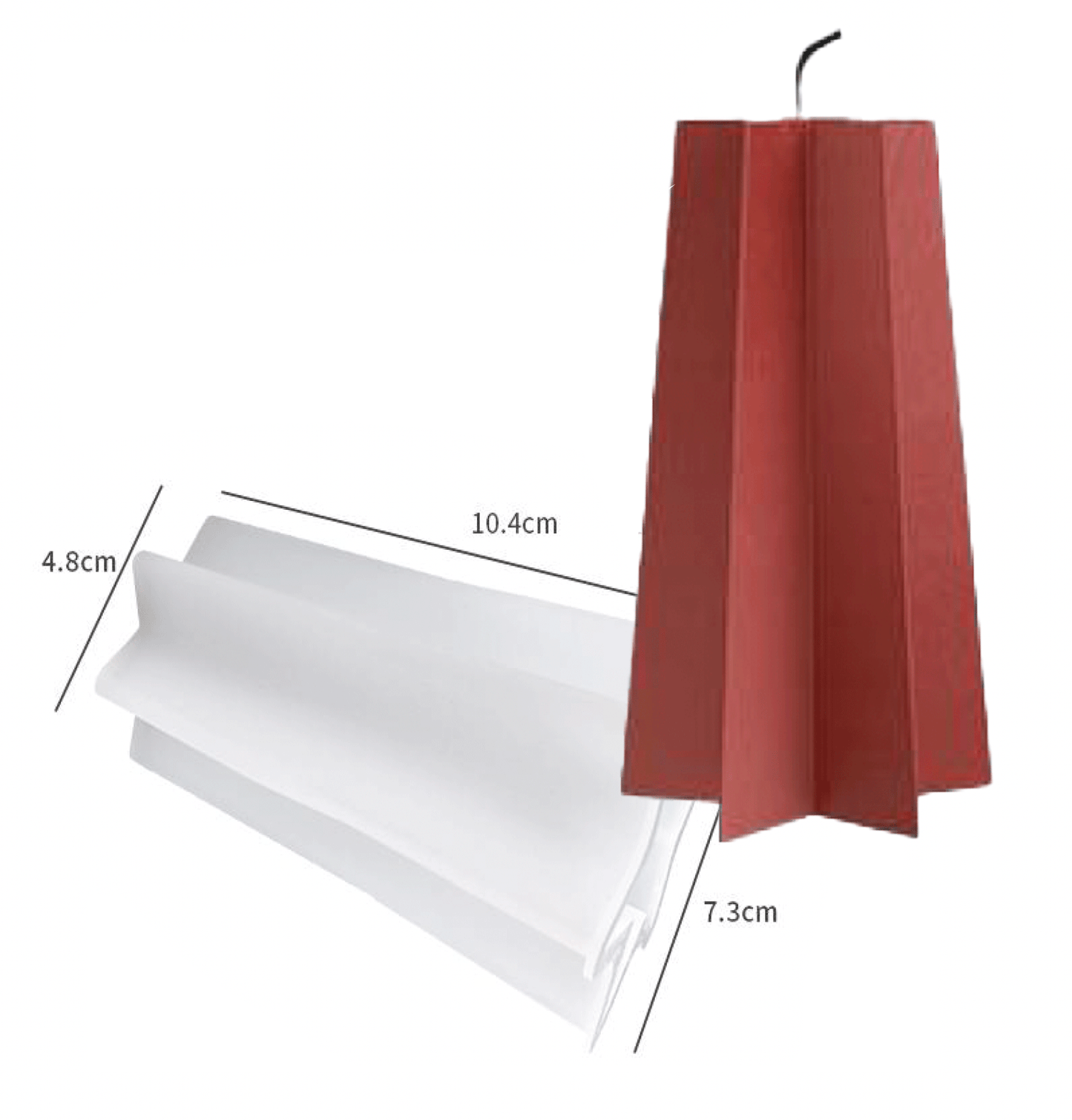 Molde silicona vela forma torre estrellada