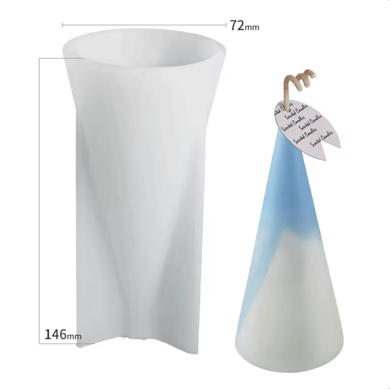 Molde silicona vela pirámide circular