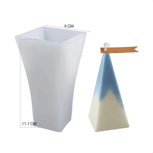Molde silicona vela pirámide cuadrada