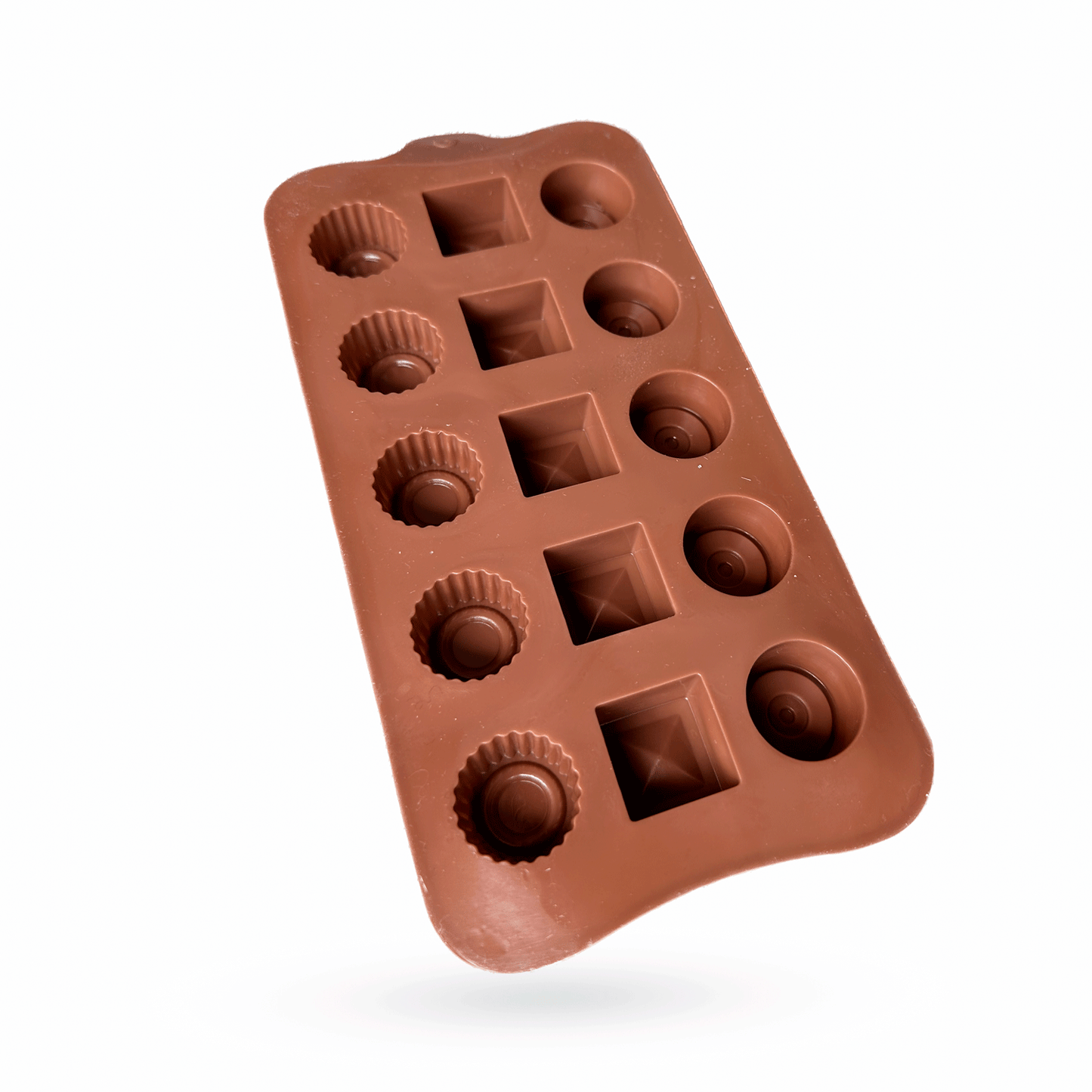 Molde silicona bombon chocolate 3 formas
