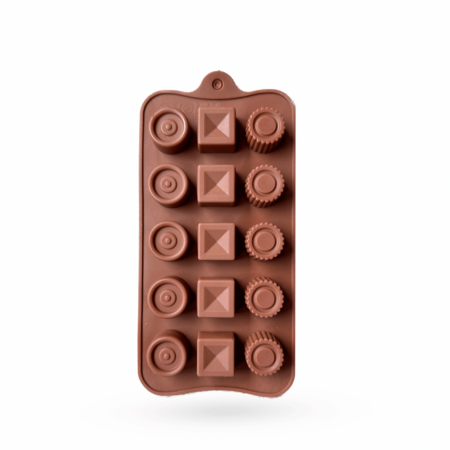 Molde silicona bombon chocolate 3 formas