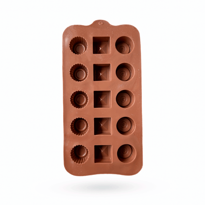 Molde silicona bombon chocolate 3 formas