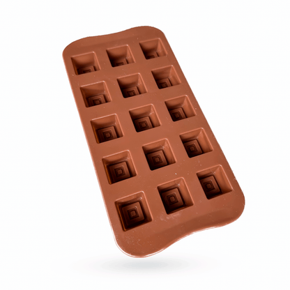 Molde bombon cuadrado fondo labrado cuadrado