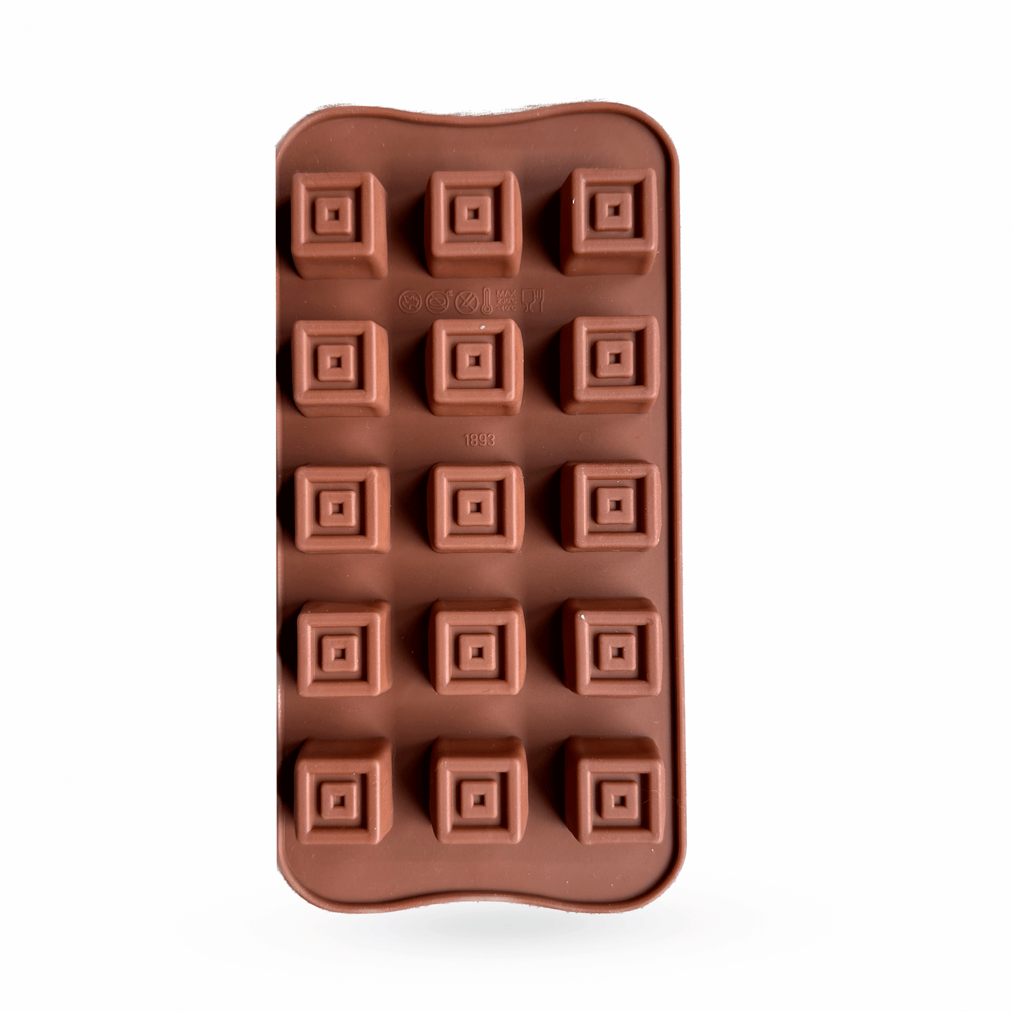 Molde bombon cuadrado fondo labrado cuadrado