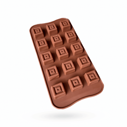 Molde bombon cuadrado fondo labrado cuadrado