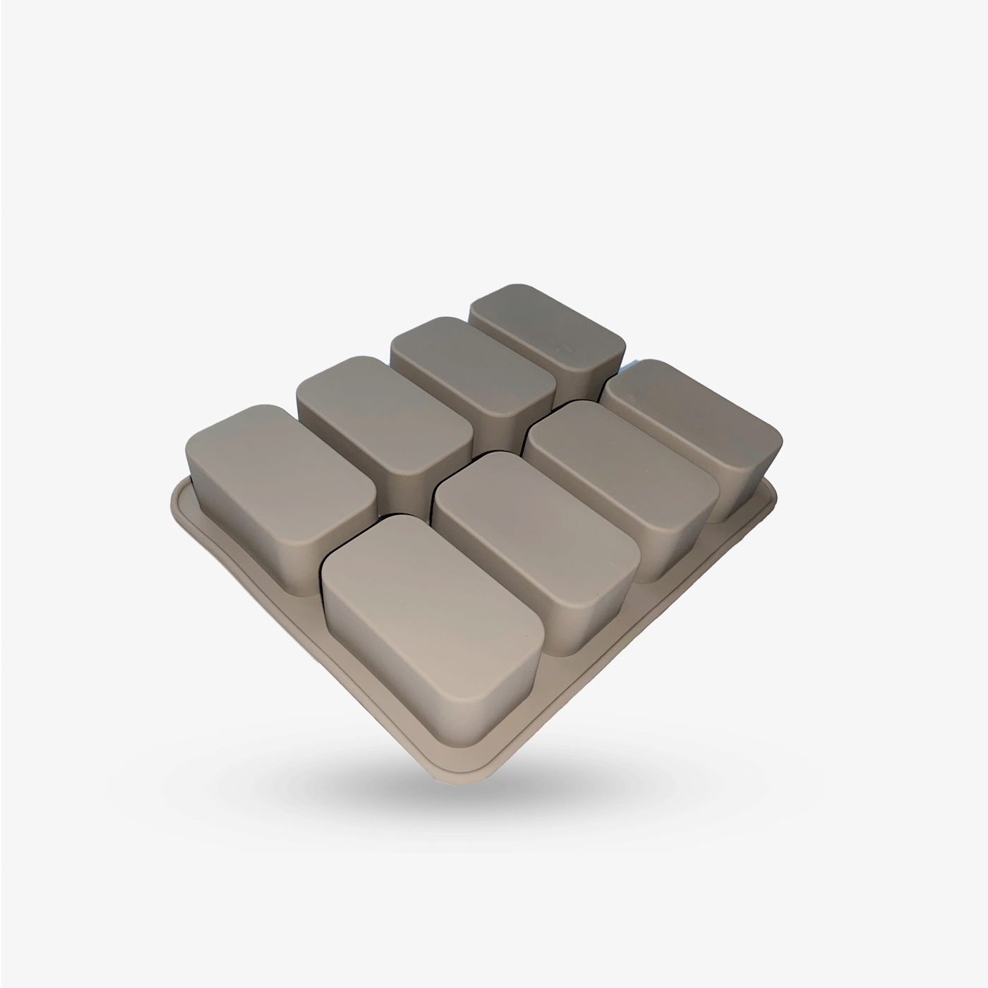 Molde rectangular borde redondo pequeño alto