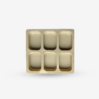 Molde rectangular borde redondo gris