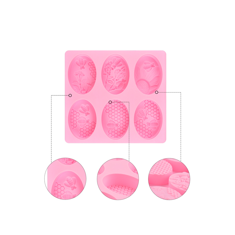 Molde de silicona panal de abejas ovalado