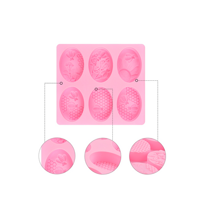 Molde de silicona panal de abejas ovalado