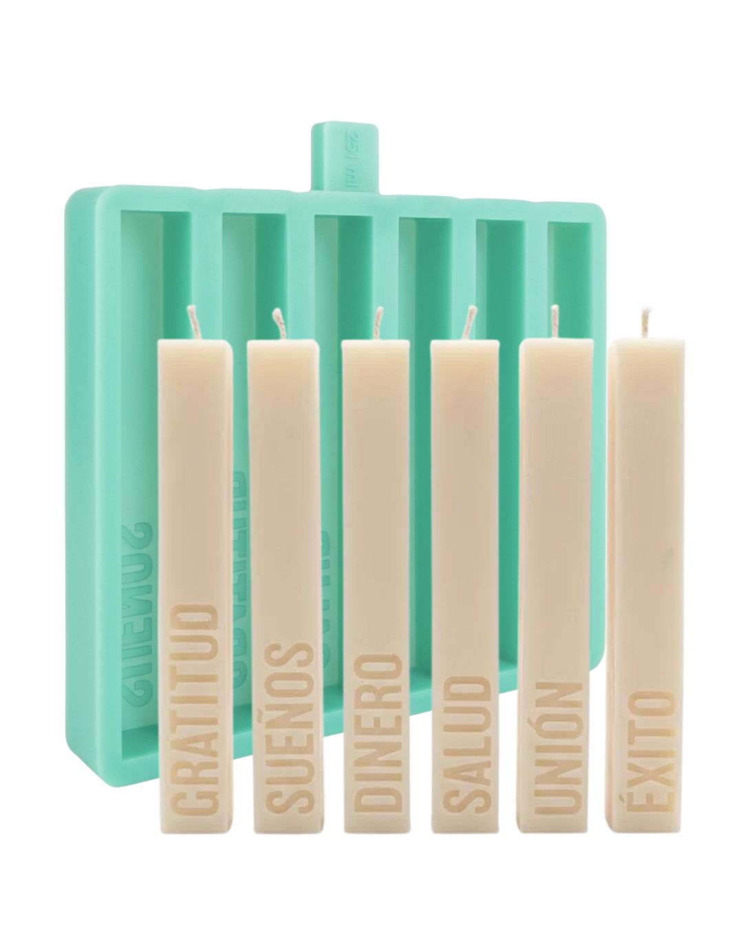 Molde velas de los deseos intenciones rectangular 6 deseos - Opción 2