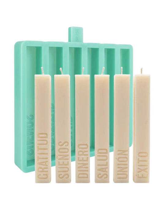 Molde velas de los deseos intenciones rectangular 6 deseos - Opción 2