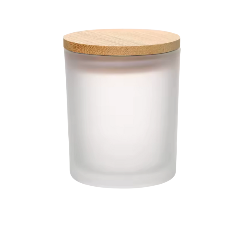 Contenedor vidrio esmerilado transparente