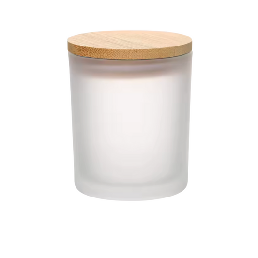 Contenedor vidrio esmerilado transparente