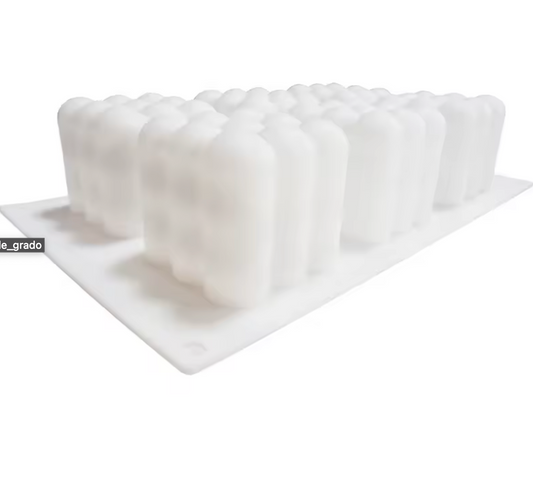 Molde silicona cubo de burbujas velas