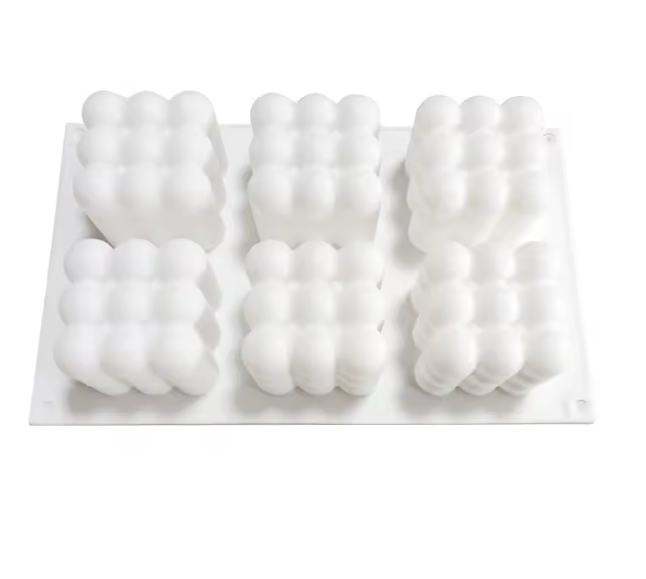 Molde silicona cubo de burbujas velas