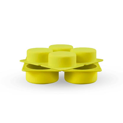 Molde redondo x 4 cavidades bandeja cuadrada