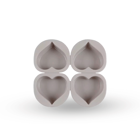 Molde corazon x 4 cavidades