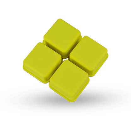 Molde cuadrado x 4 cavidades bandeja cuadrada