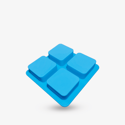 Molde cuadrado bordes redondos 4 cav